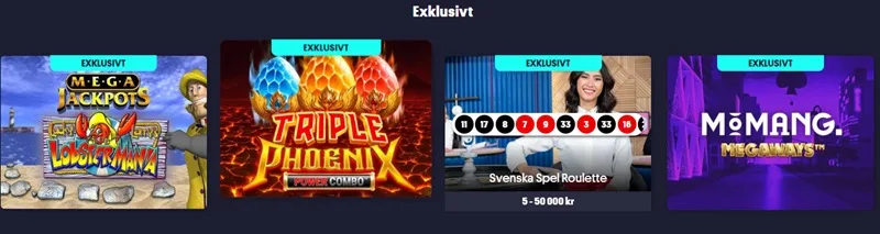 exklusiva spel Momang Casino